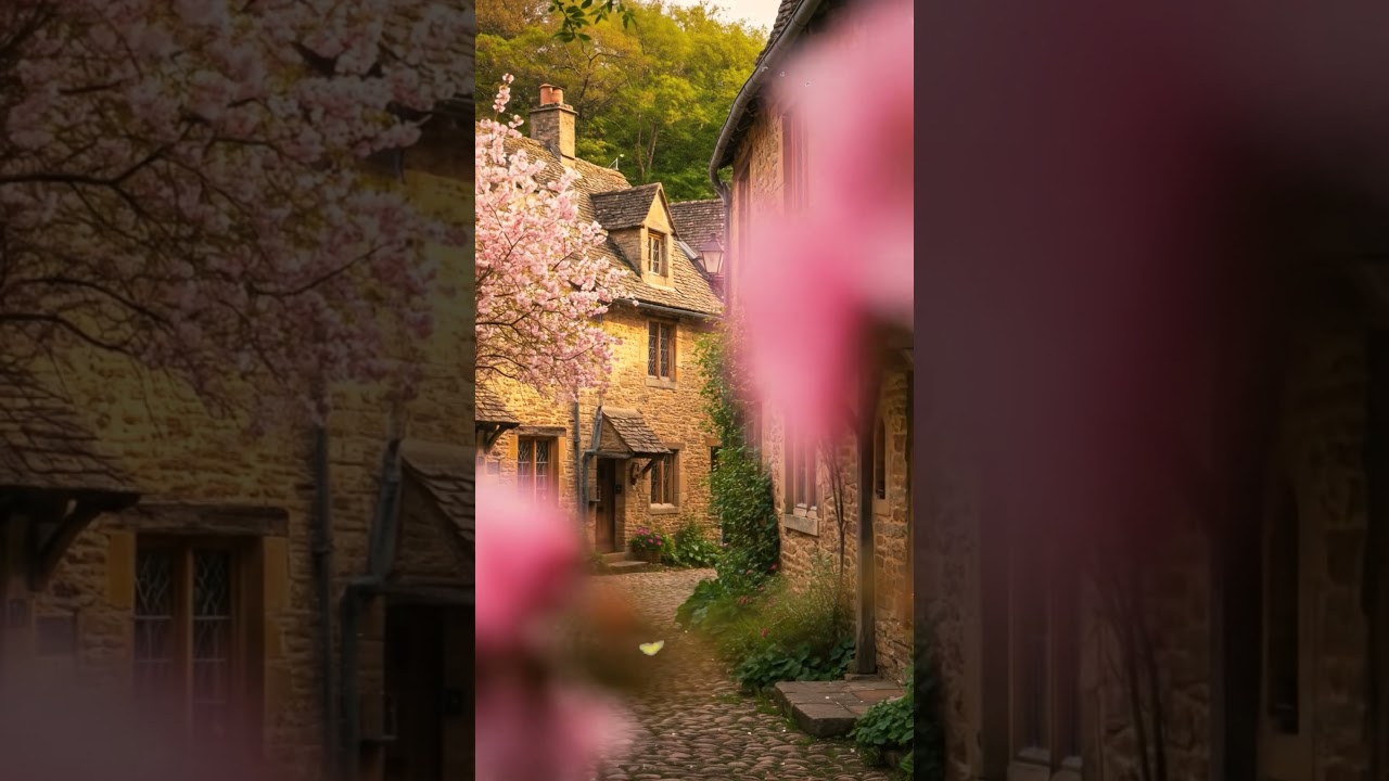 Charming Cotswold Village Lane A Walk Through Historic Beauty and Blooming Spring