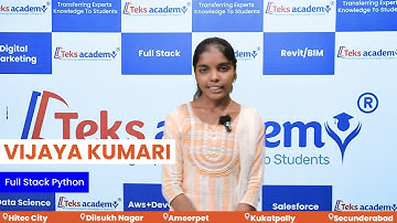 Full Stack Python Course - Student Testimonial | Teks Academy Hyderabad #courses #testimonials