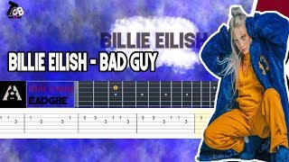 Billie Eilish - Bad Guy Guitar Tutorial Tab