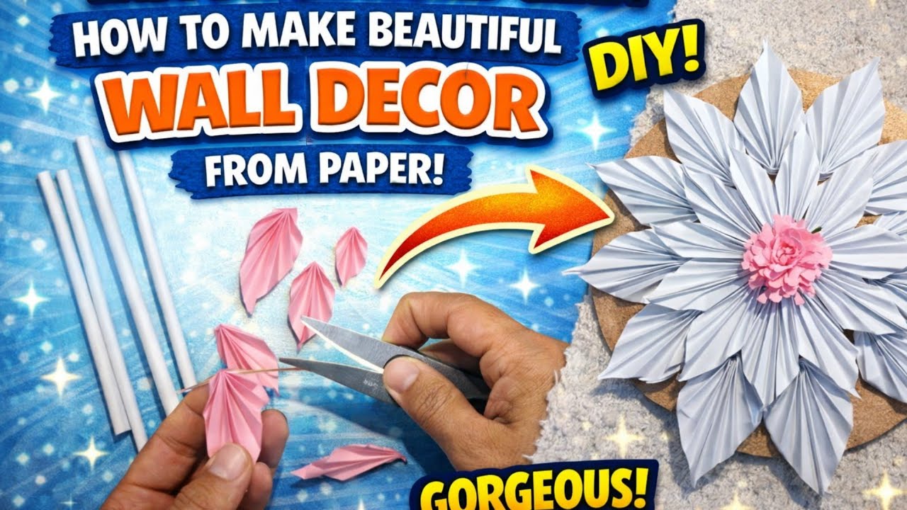 Easy DIY Recycled Craft: How to Make Beautiful Wall Decor from Paper