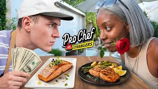Cook a Better Salmon, Win a Date | Pro Chef Vs Flirty Stranger