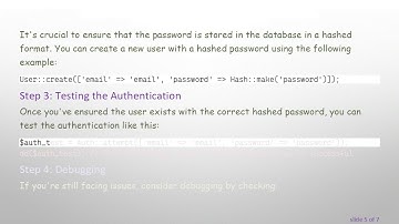 Troubleshooting Laravel Auth Login Issues: Why Auth::attempt() Fails