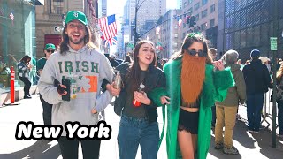 NYC Walk [4K] 💚 🇮🇪 St Patrick’s Day Parade Celebration 🍀