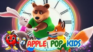 Hickory Dickory Dock Dancing Clock Tower | Apple Pop Kids| Nursery Rhymes & Kids Song