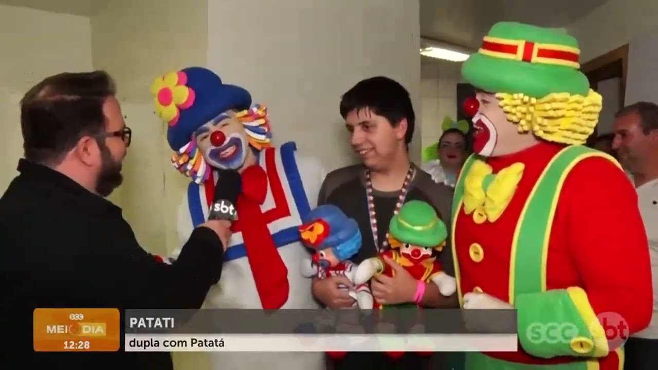 Vicente, fã do Patati Patatá, vai conhecer a dupla de palhaços | Cotidiano | SCC Meio-Dia