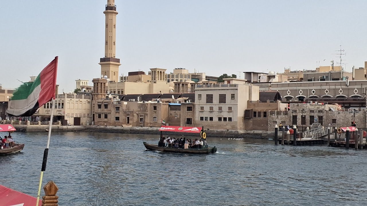 Dubai Creek view behind Al Ras Metro Station - YouTube