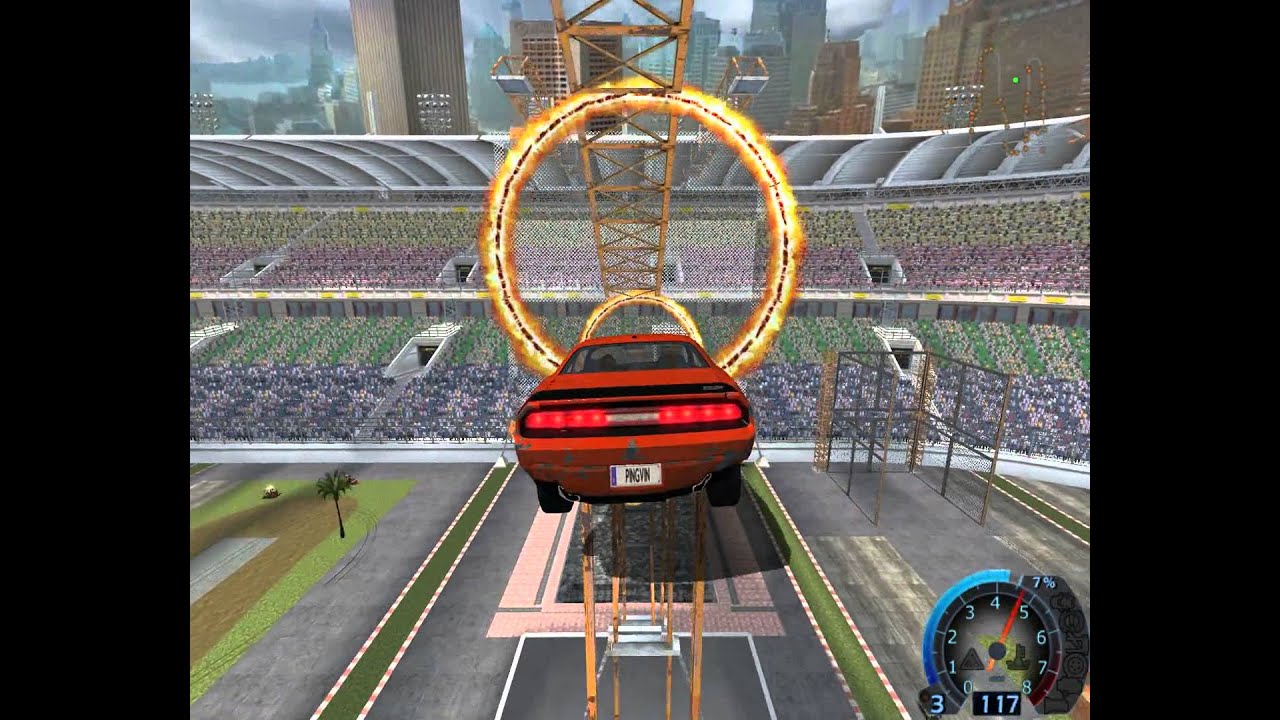 FlatOut Stunt Map - Dodge Challenger SRT8 '09 (Links) - WR2