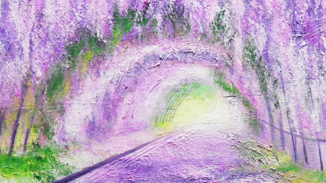 油絵 絵画 【フジのトンネル】 フジのトンネル】#油彩画 #芸術 #油絵 #絵 #アート #oilpainting #oil