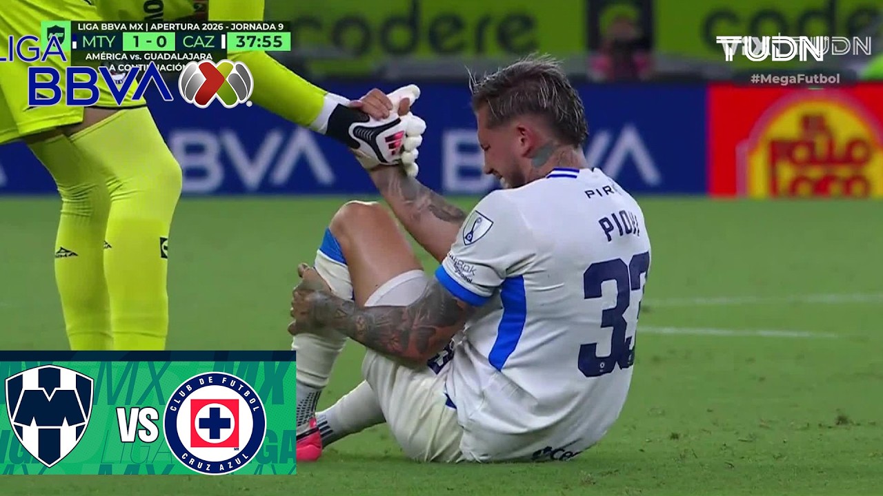 ¡OUCH! Golpazo a Piovi | Monterrey vs Cruz Azul | Liga MX - Jornada 9 Apertura 2026 | TUDN