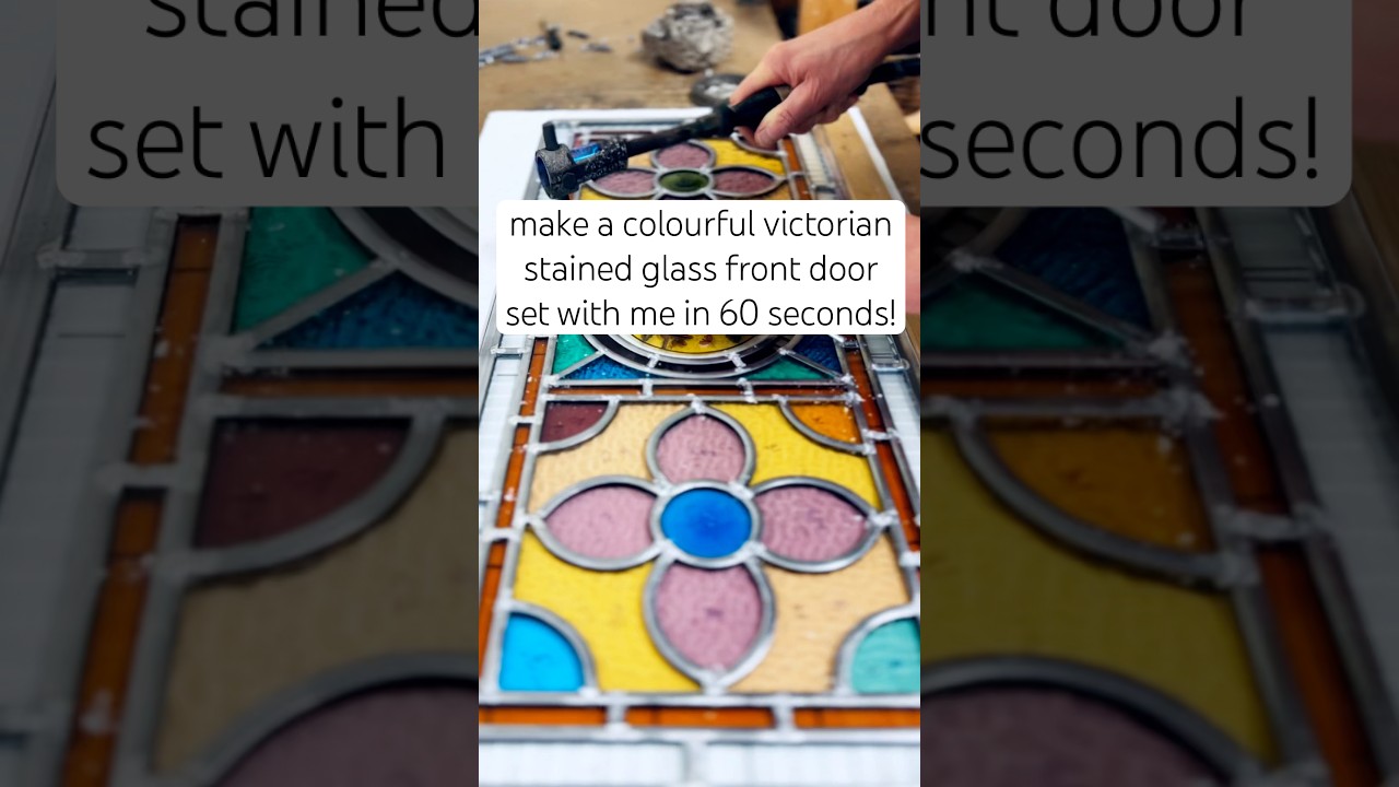 Last commission of 2025, a fantastic colourful Victorian style front door set 🌈 