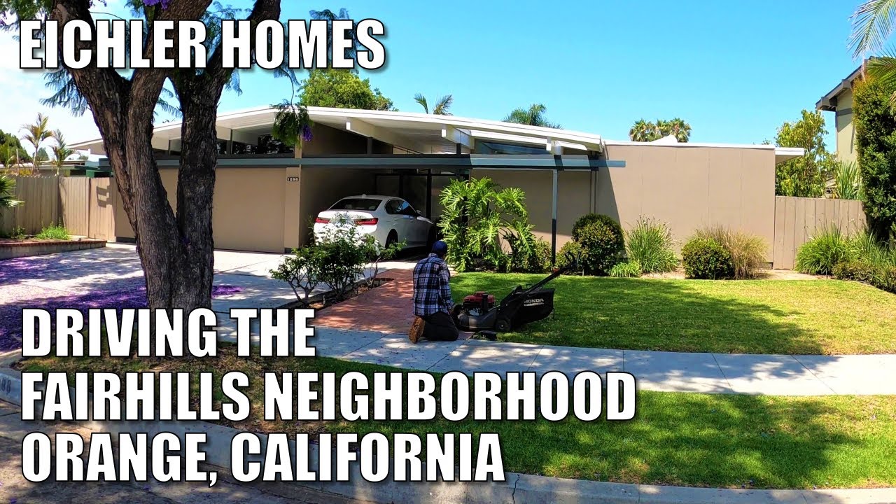 🚗🏡 DRIVING THE FAIRHILLS EICHLER TRACT | ORANGE, CALIF