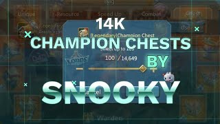 14K CHAMPION CHESTS BY SNOOKY!!!LORDS MOBILE