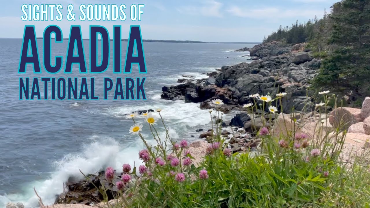 Relaxing Water Sounds and Sights of Acadia National Park in Maine | Changing Scene Every 10 Minutes