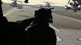 US MARINES Long Range Raid Exercise in CH-53E Super Stallions, US Helicopters 2016.-NavyN