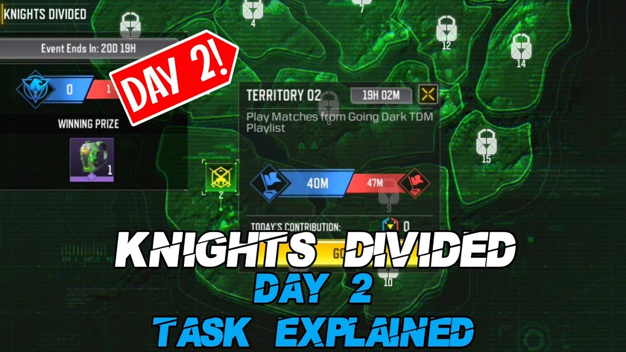 KNIGHTS DIVIDED EVENT 2ND DAY TASK EXPLAINED | COD MOBILE | SEASON 12 | VAGUE GAMER
