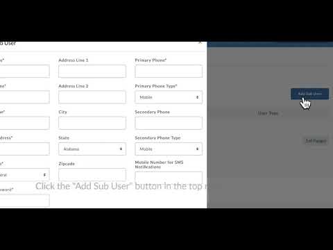 AlulaConnect Tutorial 3: Create Sub User
