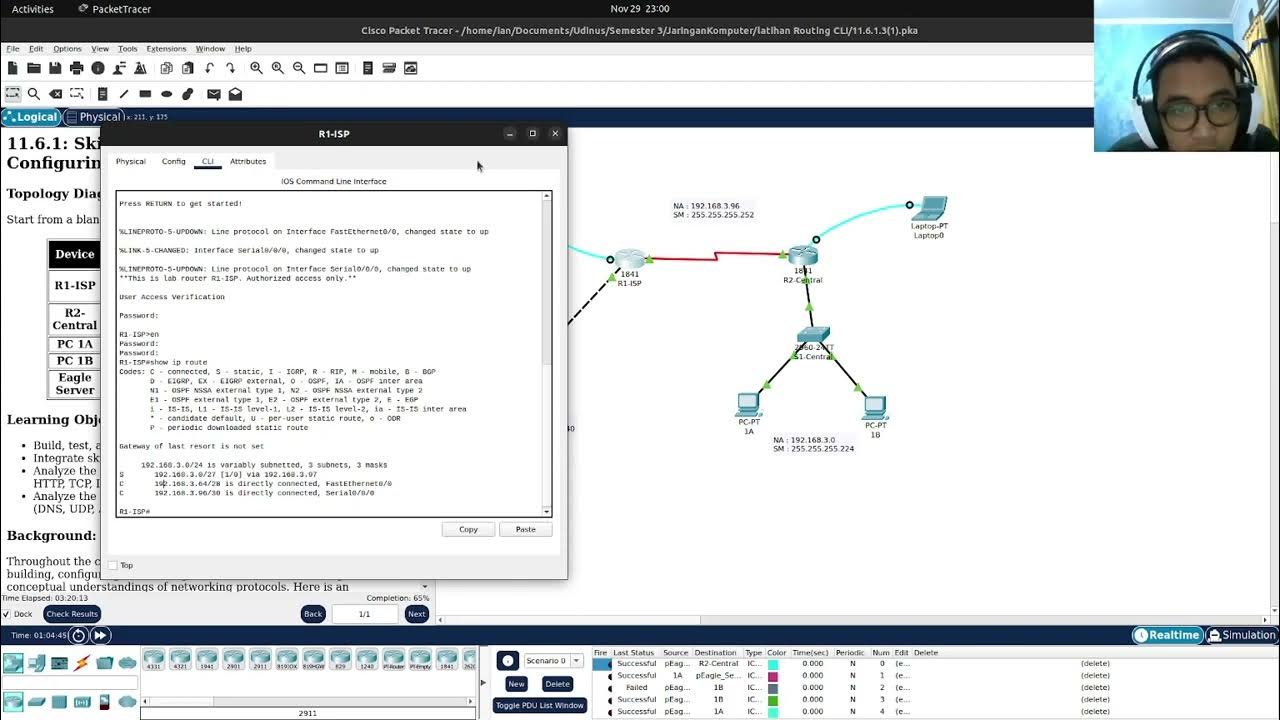 Tugas packet tracer 11 6 1 3 youtube