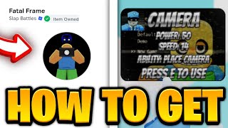 How To Get CAMERA GLOVE & "FATAL FRAME" BADGE + SHOWCASE in SLAP BATTLES UPDATE - ROBLOX screenshot 3