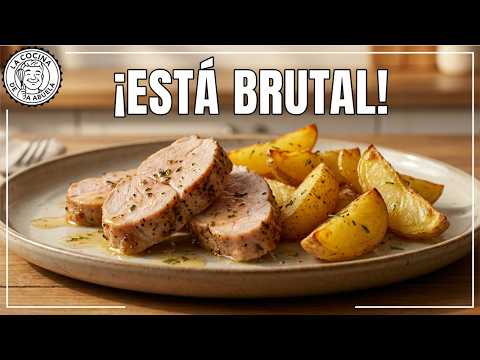Solomillo de PAVO al HORNO 🍗😋 con PATATAS | Receta fácil y jugosa en 40 minutos