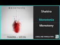 Shakira Monotonía Lyrics English Translation Ft Ozuna Dual Lyrics English And Spanish 