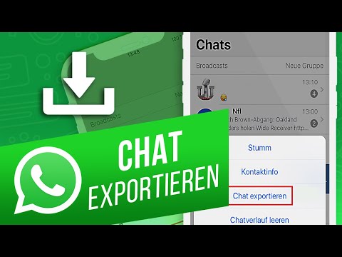 Video: Wie exportiere ich den WhatsApp-Chatverlauf?