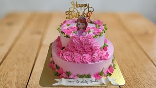 Princess Sofia theme cake full tutorial. #cake