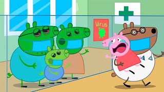 Daddy Pig, Mommy Pig, George Infected with Zoombie Virus | Peppa Pig Funny Animation