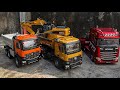 RC CONSTRUCTION IS REALISTIC! DUMP TRUCK ACTION, SCANIA 770 &amp; EXCAVATOR 1580 HUINA IN MINI PROJECT