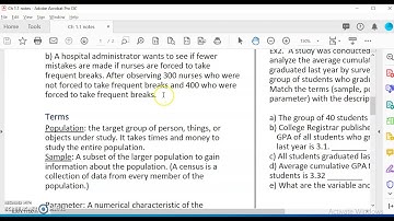 OpenStax  Intro Stats Ch 1.1 Terms
