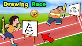 Nobita Vs Gian 😱 || Drawing Race 😂 || Funny Game screenshot 5
