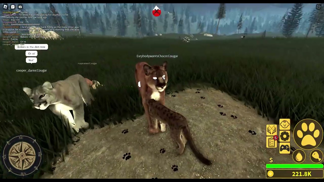 Roblox yellowstone unleashed\the life of a cougar\ 100 subs special