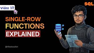 Single-Row Functions in SQL Explained (With Examples) | SQL Tutorial for Beginners | Lec 19