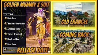 OLD ERANGEL COMING BACK AND RELEASE DATE / GOLDEN MUMMY X-SUIT FIRST LOOK / 3.2 UPDATE ( BGMI ) screenshot 5