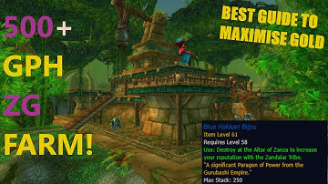 CRAZY GOOD ZUL GURUB GOLD FARM - 500+ GPH