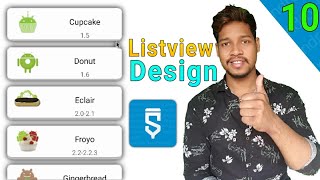 Listview item design in sketchware/Aauraparti