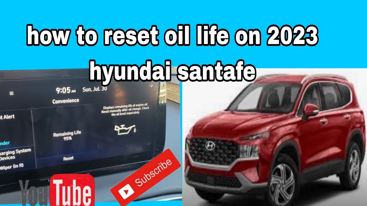 How to reset 2023 hyundai santafe oil life interval - YouTube