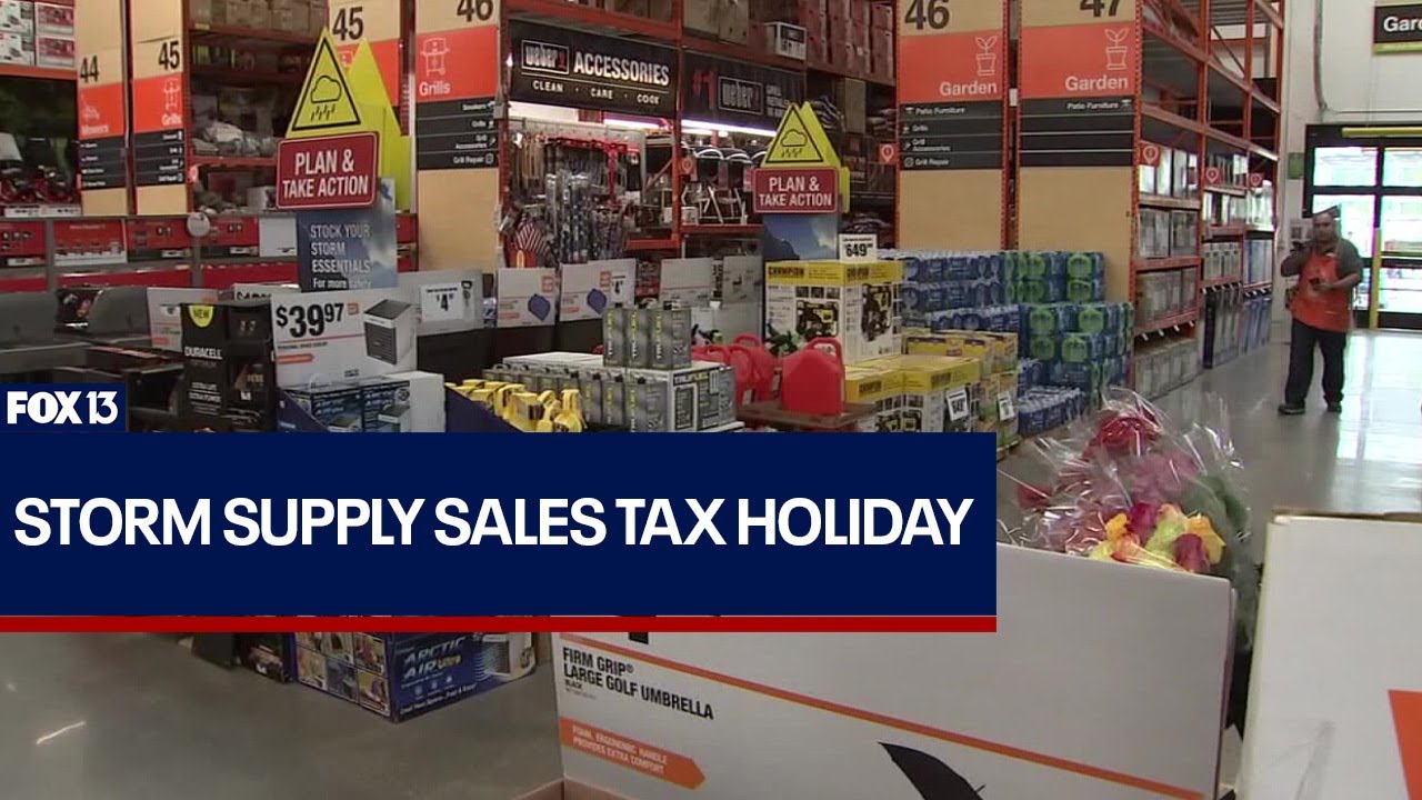 Storm supplies sales tax holiday begins as tropical system approaches