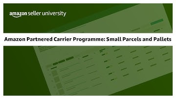 Amazon Partnered Carrier Programme: Small Parcels and Pallets