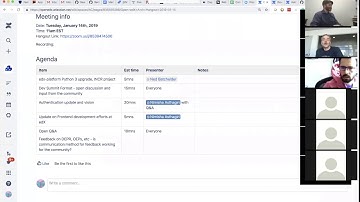 Open edX Arch Hangout 2019-01-15