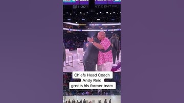 Thumbnail of Chiefs coach Andy Reid greets his former team ❤