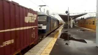 【糸崎駅】EF210-140[吹]牽引　7053レ　【HD】2014.06.07
