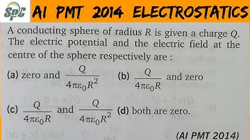 A conducting sphere of radius R is given a charge Q . The electric potential and the electric field