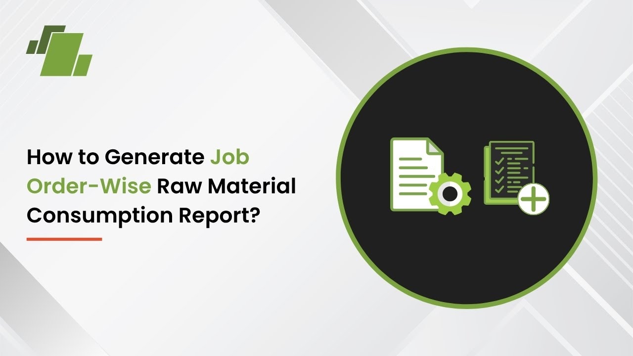 How to Generate Job Order- Wise Raw Material Consumption Report ?