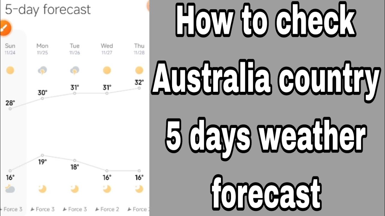How to check Australia country 5 days weather forecast - YouTube