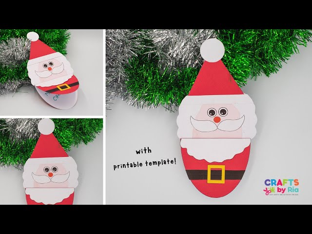 How to make a Santa Christmas card for kids | with Printable Template - YouTube how-to-make-a-santa-christmas-card-for-kids-with-printable-template-youtube