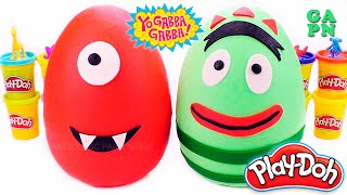 Gigante Huevos Sorpresa Play Doh de Yo Gabba Gabba BROBEE y MUNO | Aprender los Colores con Play Doh