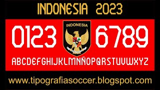 Indonesia 2023 Football Font FREE DOWNLOAD screenshot 4