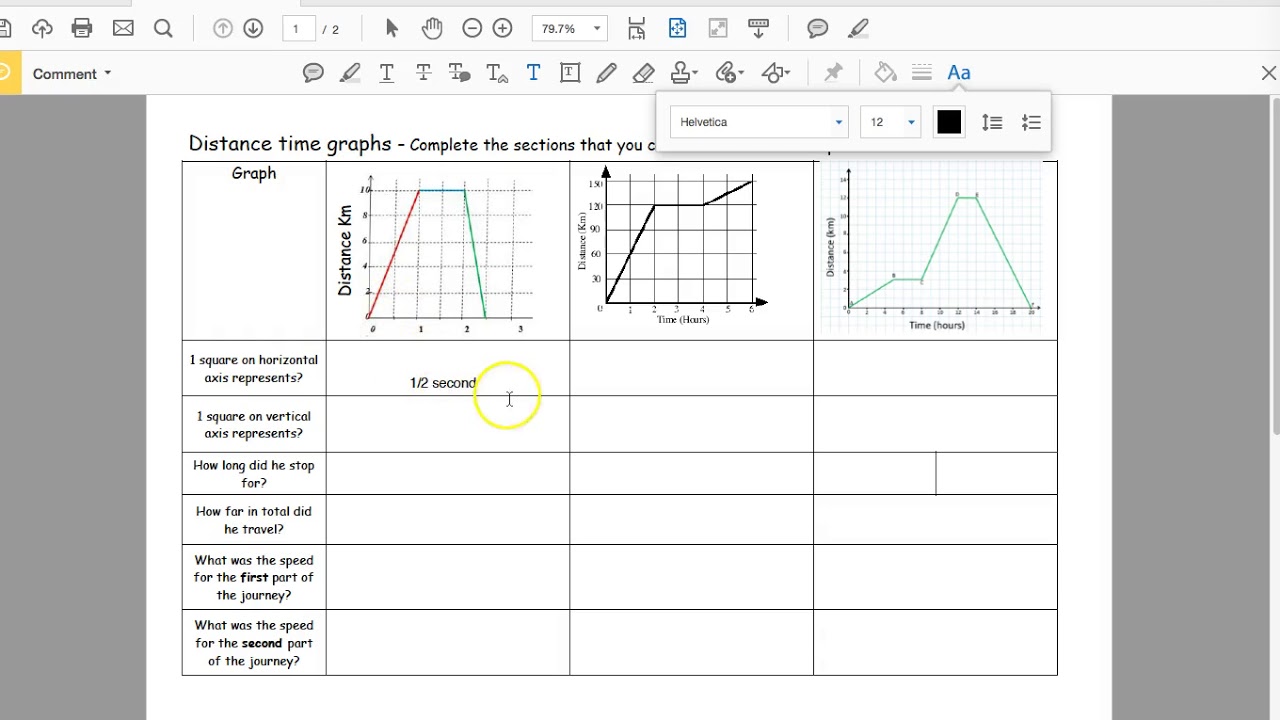 Distance Time Graph Worksheet - YouTube With Distance Time Graph Worksheet