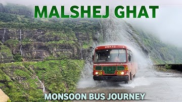 Mumbai To Ahmednagar Msrtc Bus Monsoon Journey | Malshej Ghat | Lalpari |