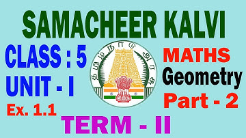 Samacheer Kalvi Class 5 Term 2 Maths Unit I Geometry Exercise 1.1 Part 2 | New Syllabus |All Pass TV